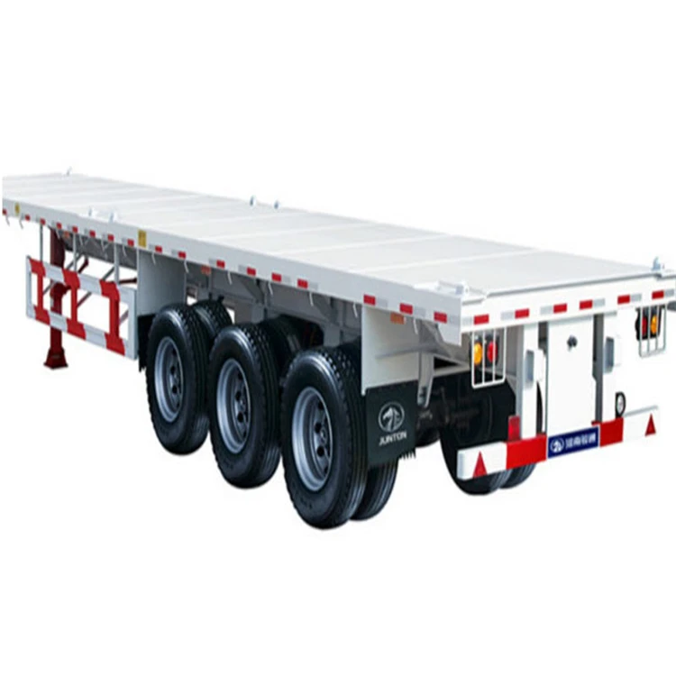 3 axle 40ft flatbed container semi trailer with 11r 22.5 tire for sale Africa