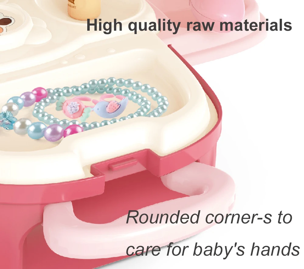 Hot Sale Pretend Play Cosmetics Make Up Toy Set Girls Make Up Kits Play House Toy Kit Portable Backpack With Light