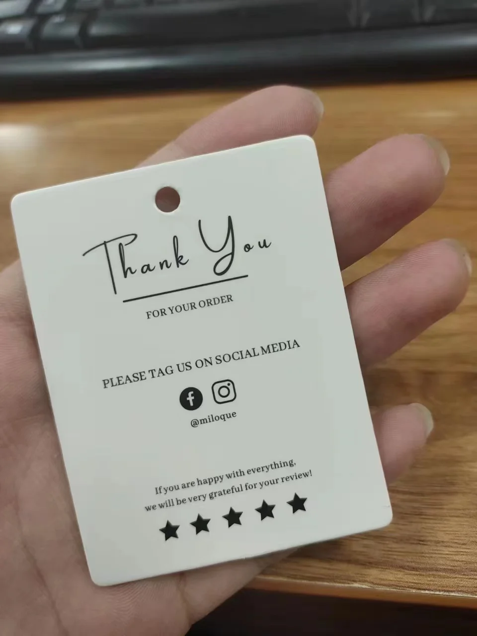 Fashion Logo Printing Garment Hang Tag Black Foil Bags Paper Tags With Eyelet