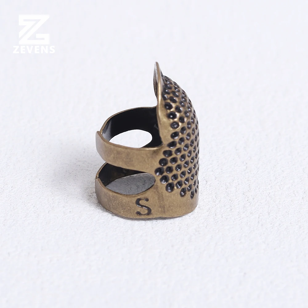 Household Hand Sewing Cross Stitch Thimble Machine Sewing Tool Adjustable Copper Thimble Finger Cot