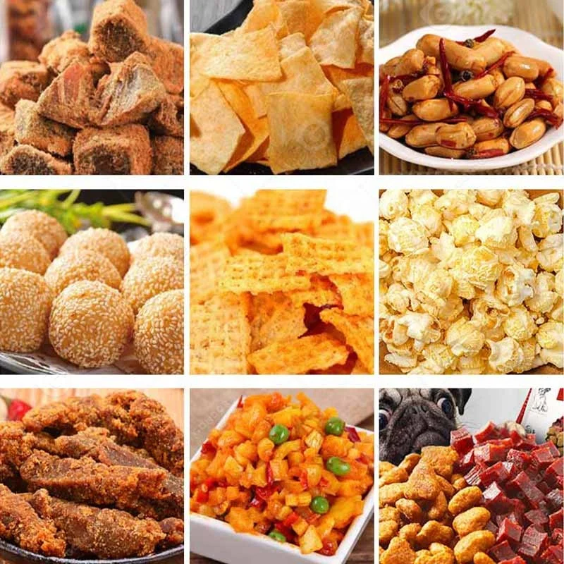 Double Rollers Banana Chips Popcorn Vending Coating Drum And Flavoring Flavor Powder Machine