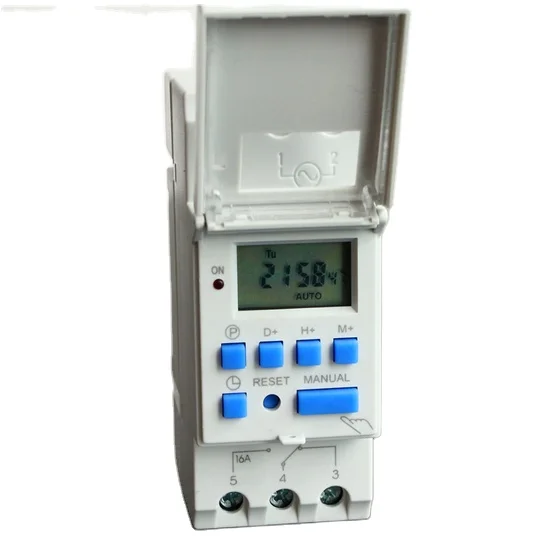 Microcomputer Electronic Programmable Digital TIMER SWITCH Time Relay Control 110/220V AC 16A Din Rail Mount