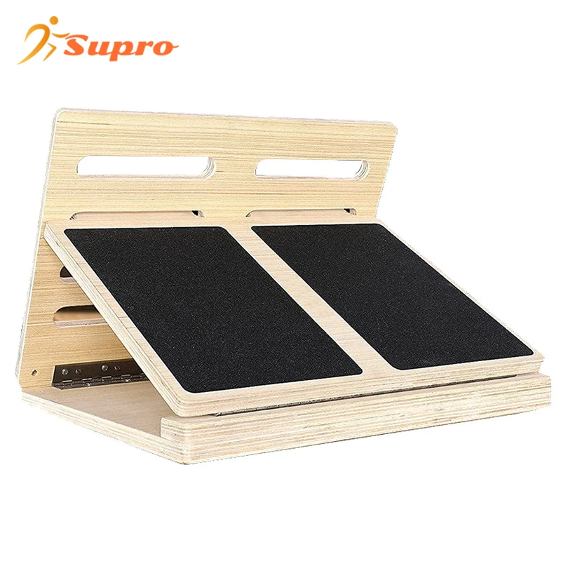 Supro Wooden Slant Board, Adjustable Incline Board and Calf Stretcher Design for Portability,Handle Design for Portability