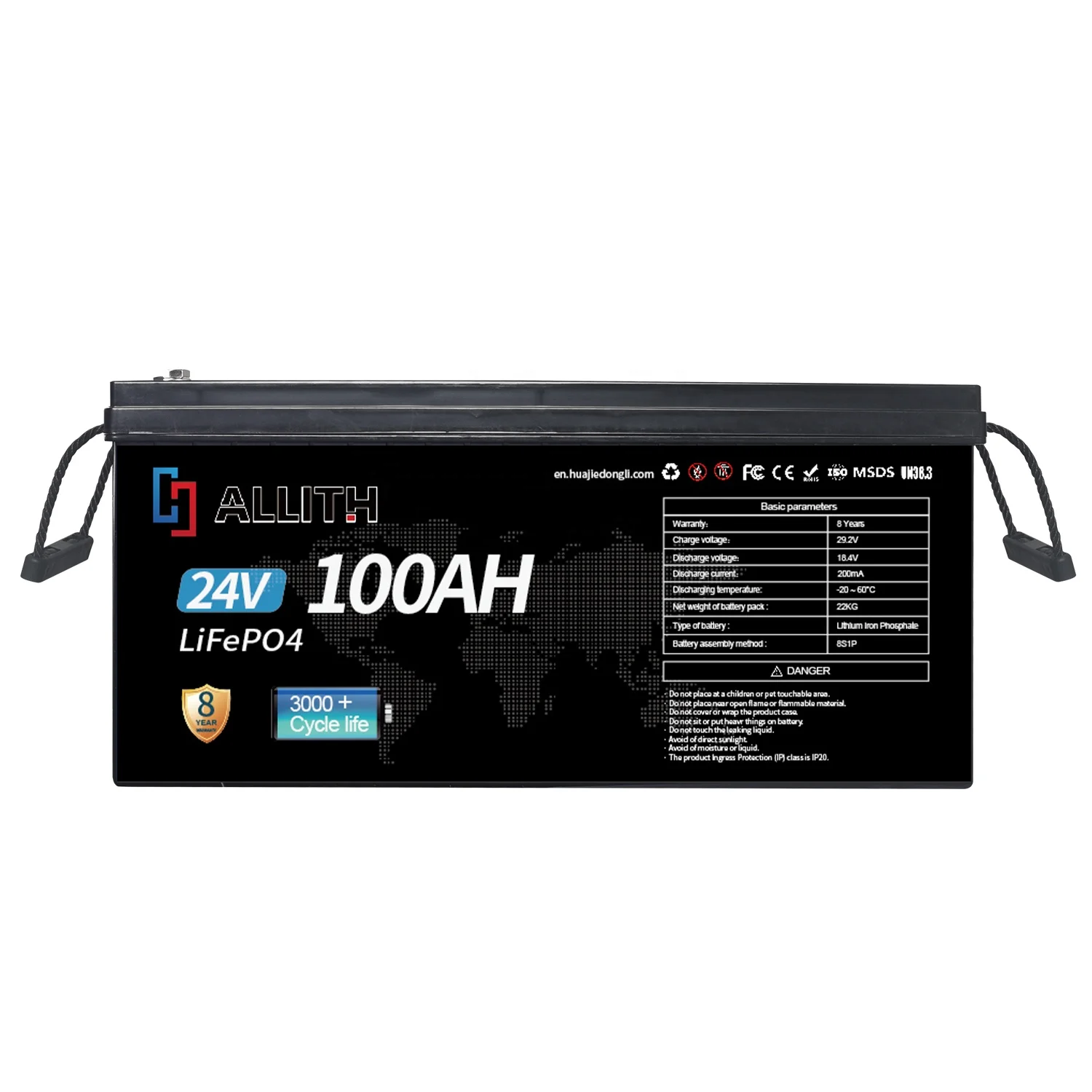 Direct Factory 24V 12V 200Ah Lifepo4 Battery Pack 4000 Cycles Life for Solar System E-vehicle RV Camper Marine UPS