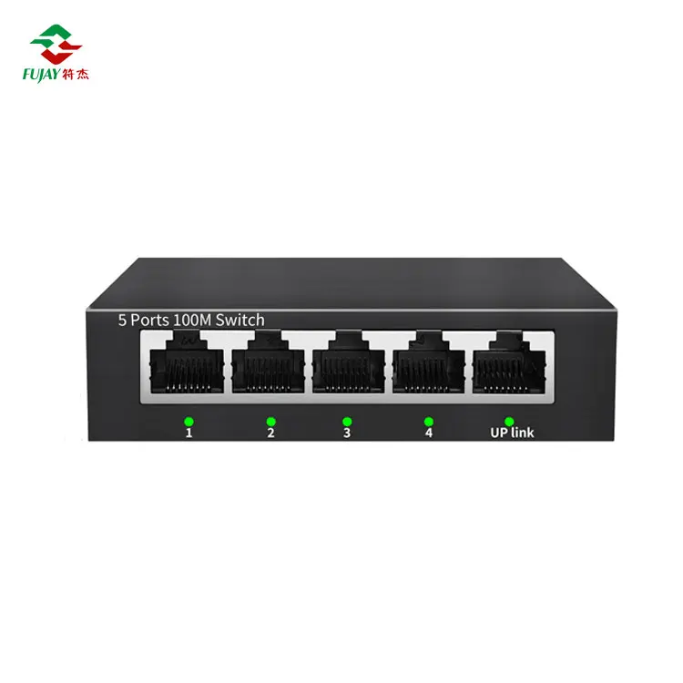 Factory direct supply Fast Unmanaged 5-port 10/100m Ethernet Hub Mini Network Switch
