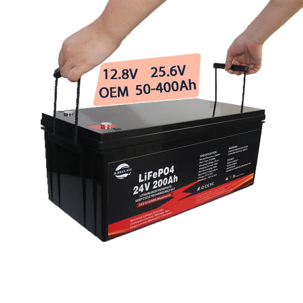 12.8V 25.6V 12V 24V 100Ah 200Ah Lithium Ion Battery LCD Deep Cycle 6000+ High Quality Household Energy Storage Lithium Battery