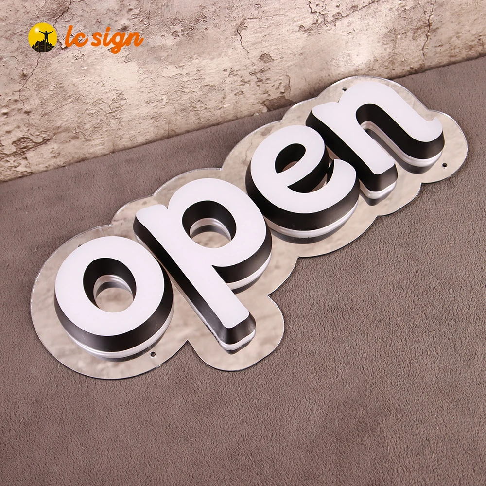 Best Battery Powered Flex 24 Hours Open Lettering Sign Led Neon Open Signs