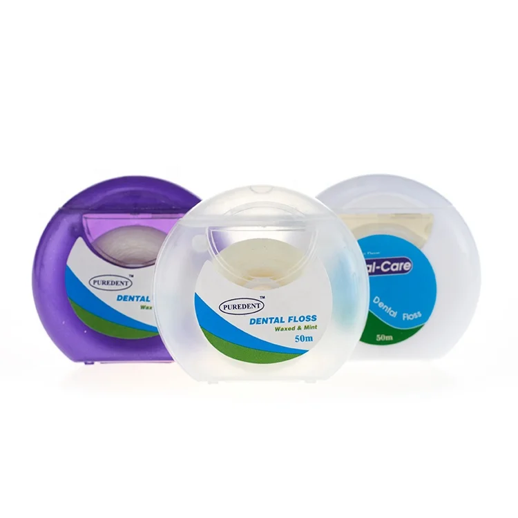 High Quality 25/50M Dental Floss Waxed Mint Flavor Nylon Floss