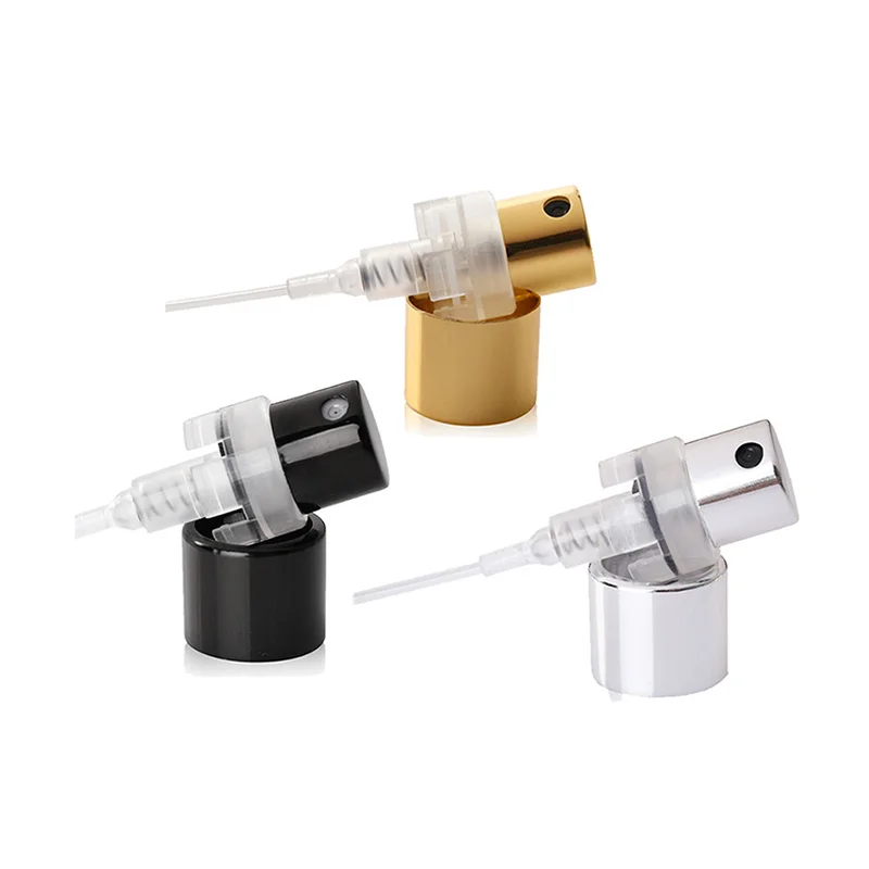 FEA15 color customized easy perfume crimp pump aluminum perfume snap on fine mist sprayer with collar