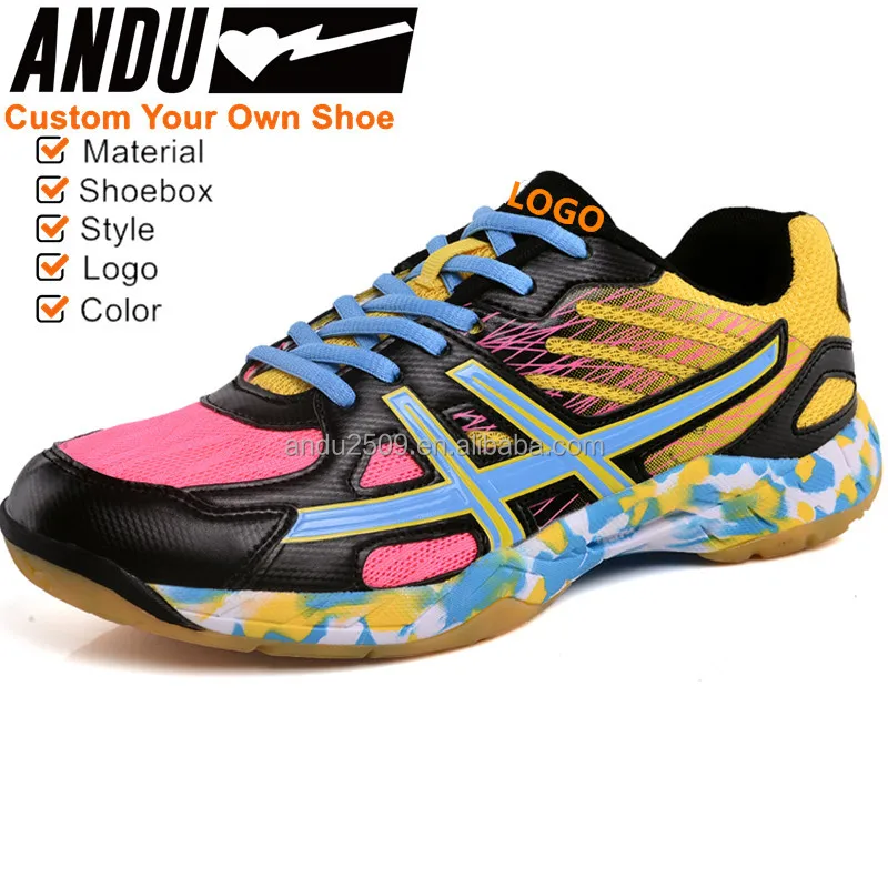 Size 31-45 Lightweight Sport Training Tennis Volleyball Shoes Girls Badminton Shoes For Women Kids Badminton Shoes Anti Slip