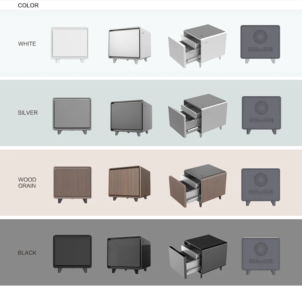 Newest Model Smart Coffee Table Mini with Wireless Charging and Fridge