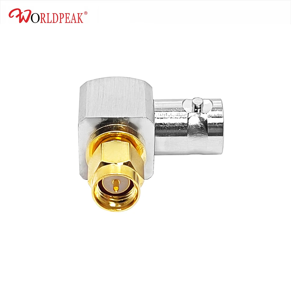 50OHM BNC female jack  right angle to SMA male plug Coax Adapter RF Connector Adaptor