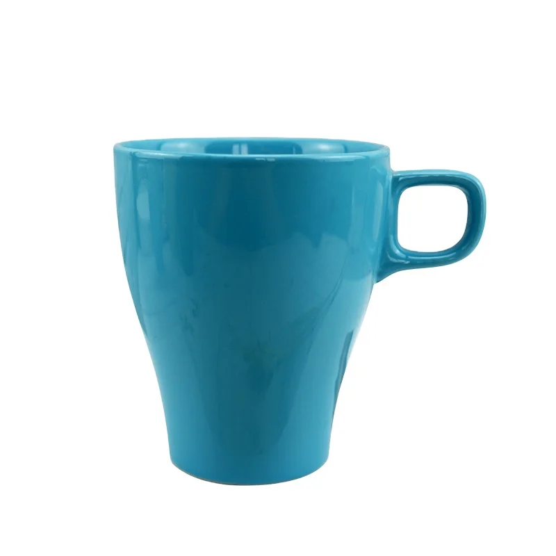 2020 style 300ml creative ceramic mug beer black stacking mug customizable wholesale black ceramic mug