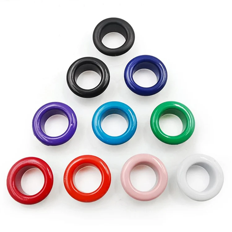 YN 4mm 5mm 6mm 8mm 10mm Color Eyelets Garment Eyelets Washer Metal Grommets Round Metal Eyelets for Shoes Clothing