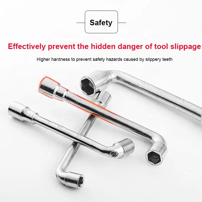 Factory Hot Sale Vehicle Use Chromed Surface L Type Wrench 6-42mm Hex Socket Spanner