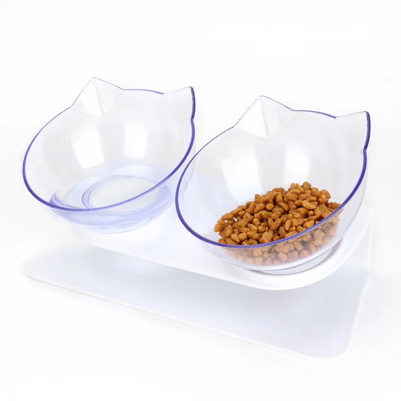 2022 PC Food Bowl Tilt Elevated Pet Bowls Hight Quality Double Pet Bowls With Stand Pet Feeder Dog And Cat
