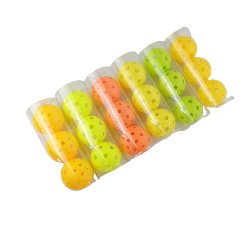 Multicolor 26 holes & 40 holes different parts of good USAPA pickleball balls  indoor outdoor Pickleball