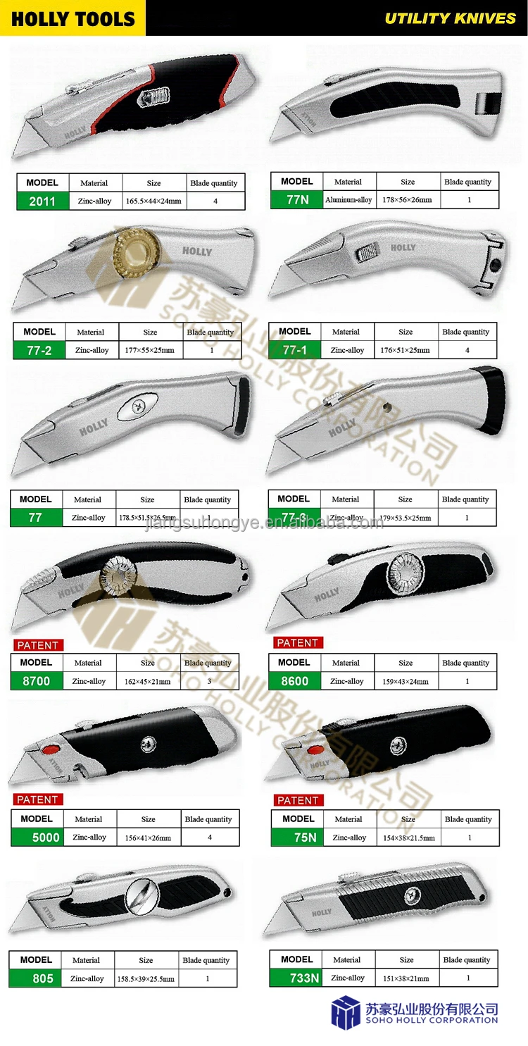 Multi Function Auto Self load Blade Utility Knife Automatic Adjust 3 position Cutting Depth Retractable Box Cutter with 5 Blades