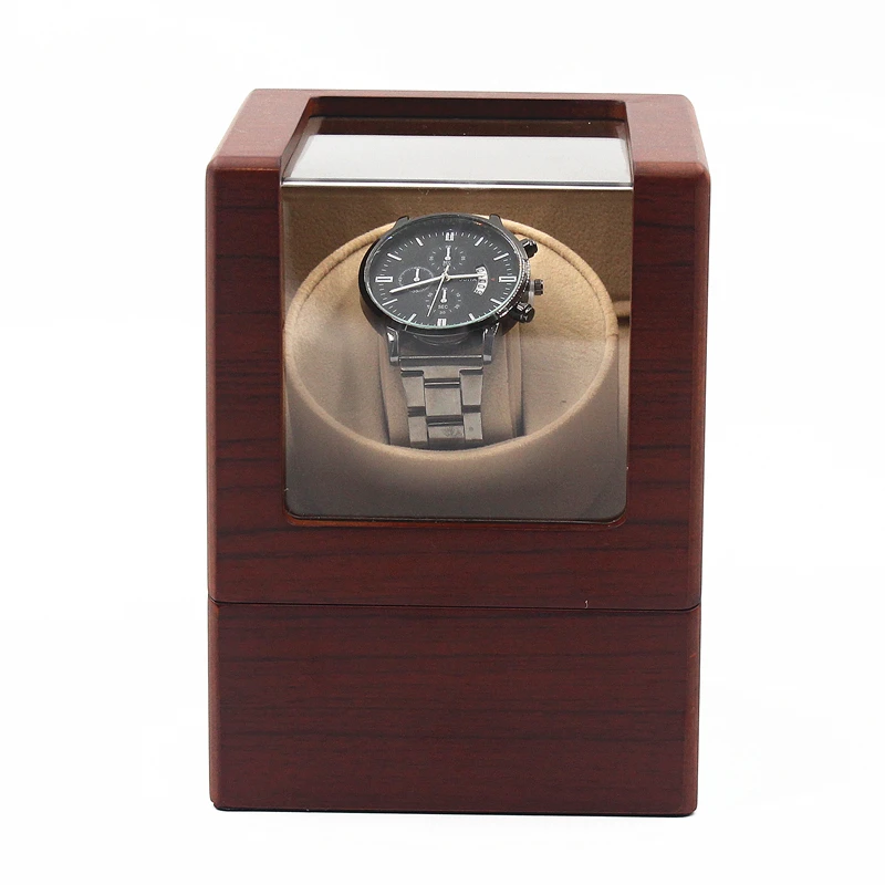 China plant OEM watch box motor piano finishing single rechargeable battery automatic watch winder box