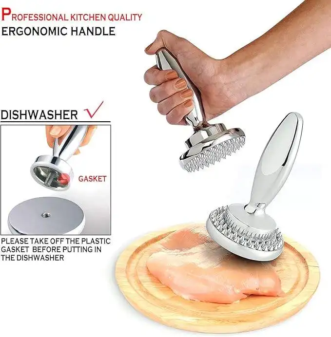 Best Selling Reversible Meat Tenderizer and Pounder Dual Sided Meat Tenderizer Mallet Marinating Prep Tool
