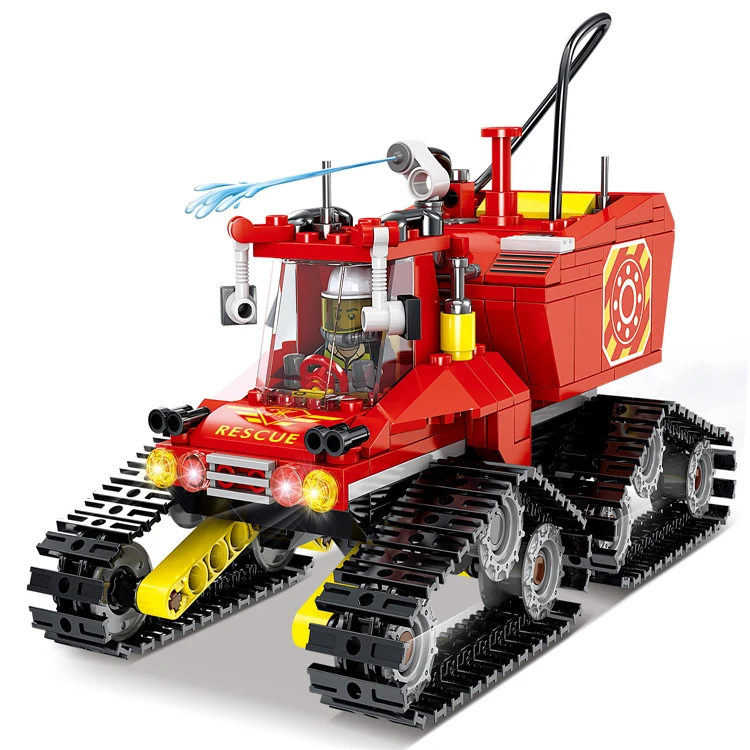 KAZI New hot sell fire fighting truck building block Christmas gift compatible with all Major brands Educational for kids toys