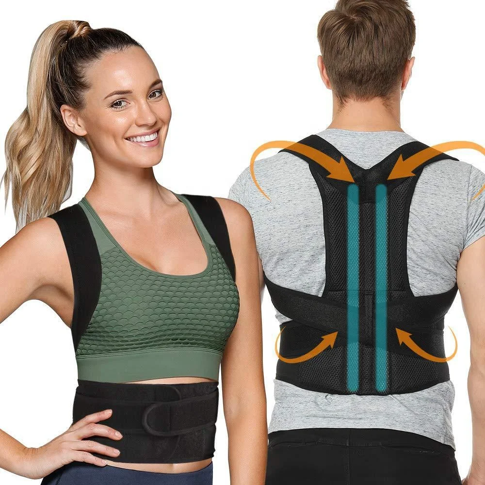 OEM Adjustable Belly Compression Shoulder Support Back Brace Belt Spine Posture Corrector