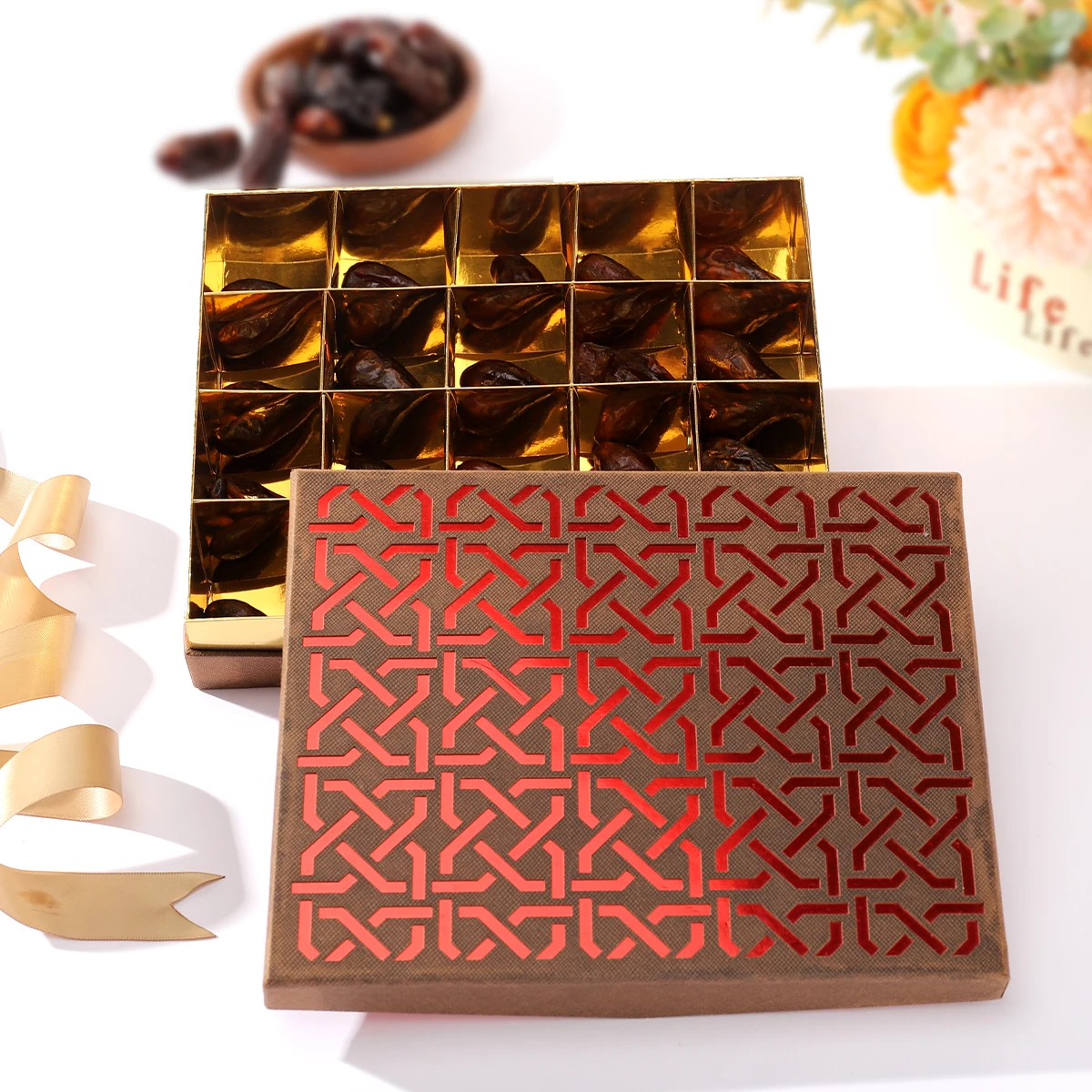 luxury chocolate date box for ramadan packing paper food packaging box fresh dates dried fruit cookies box