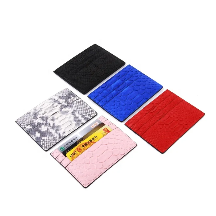 New arrival genuine python snake skin leather credit card holder wallet