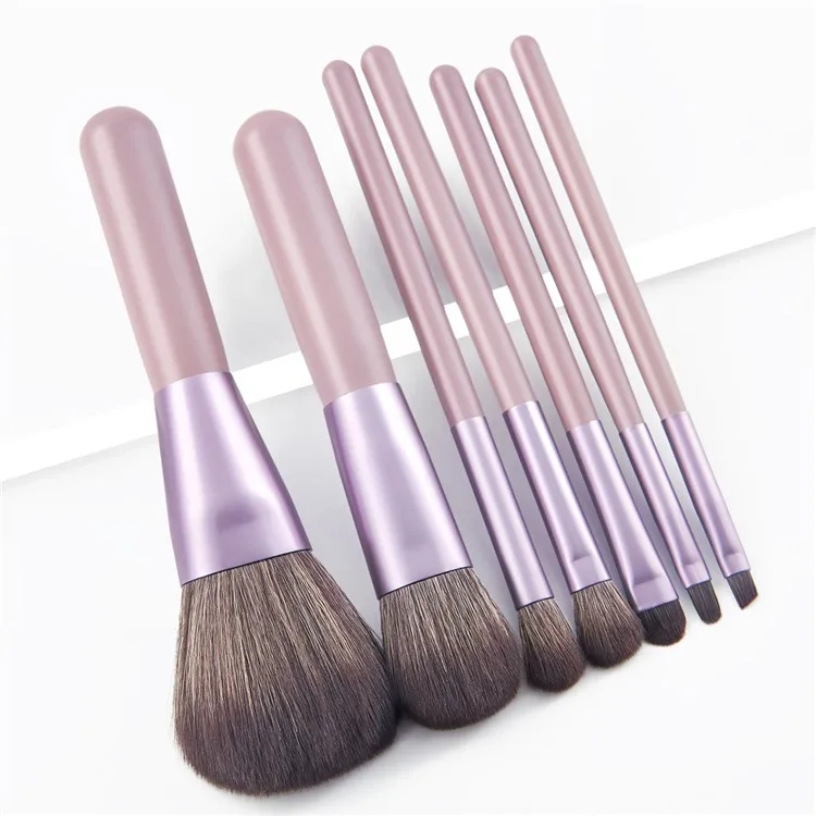 of 7 popular brown new products, professional makeup brushes, high-quality and glossy lip brushes for beautiful women