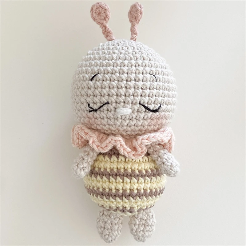 Cute Mini Amigurumi Toys Crochet Soft Baby Ladybug Toy Crocheted Lovely Little Bee Dolls