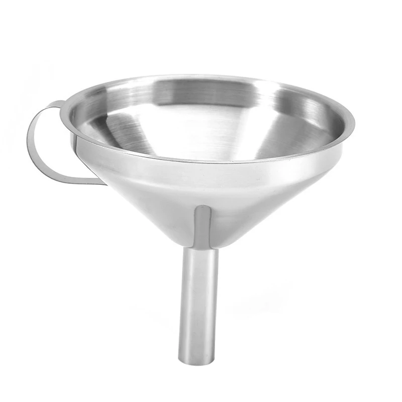 UUHOM Stainless Steel Kitchen Funnel Strainer Filter,Food Grade Metal Funnels with Removable Strainer Filter