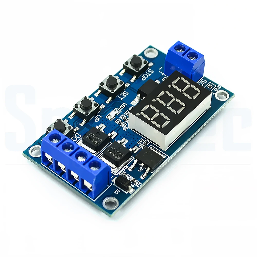 100% Brand New Trigger cycle timing delay switch circuit with dual MOS transistor control board replacing relay module 12 24V