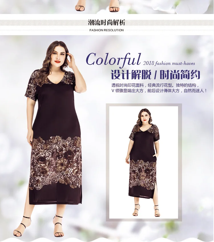 Hot selling heavyweight 6XL summer dress maxi dress dark red dress women plus size