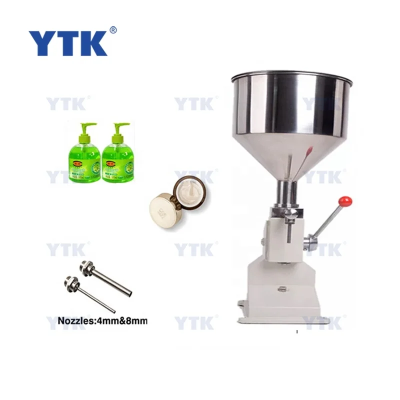 YTK-A03 Low Price Hand Operated Filling Machine Manual Cosmetic Paste Sausage Cream Liquid Bottling Tube Filling Machine