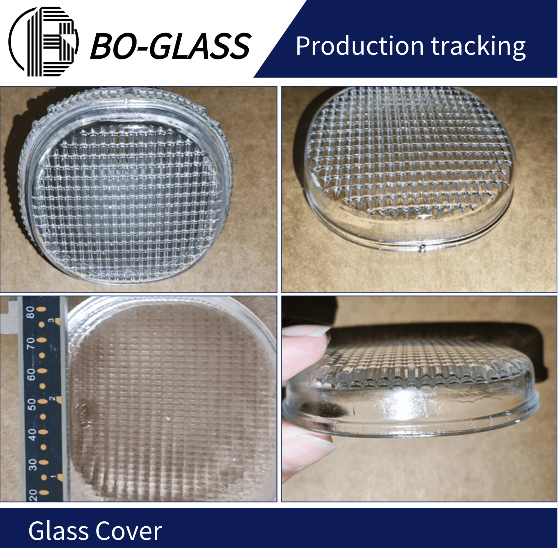 Manufacturer Custom Size Shape Molded Borosilicate Explosion-Proof Glass Lamp Cover Pressed Outdoor Underwater Glass Lens Cover