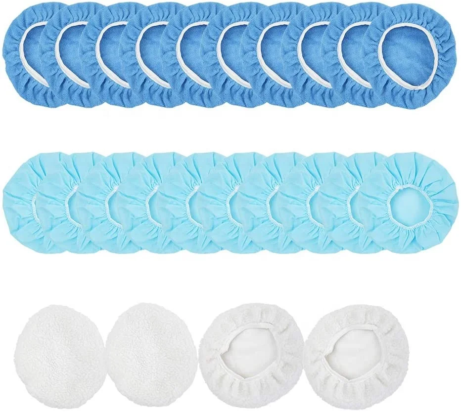 Автомобильная полировальная накладка QCW046, 24 упаковки, в том числе накладки из микрофибры 9-10 дюймов для полировки воском