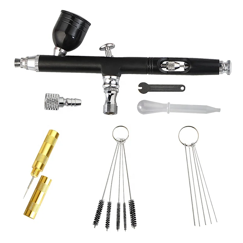 Portable Aluminum Tint Dye Eyebrow Mini Spray Gun Pen Custom Versatile Tattoos Nail Art Paint Airbrush Kit Makeup Machine