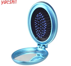 Portable Girls Folding Comb Airbag Massage Hair Brush With Mirror For Travel Airbag Folding Comb TRAVEL Comb Mirror