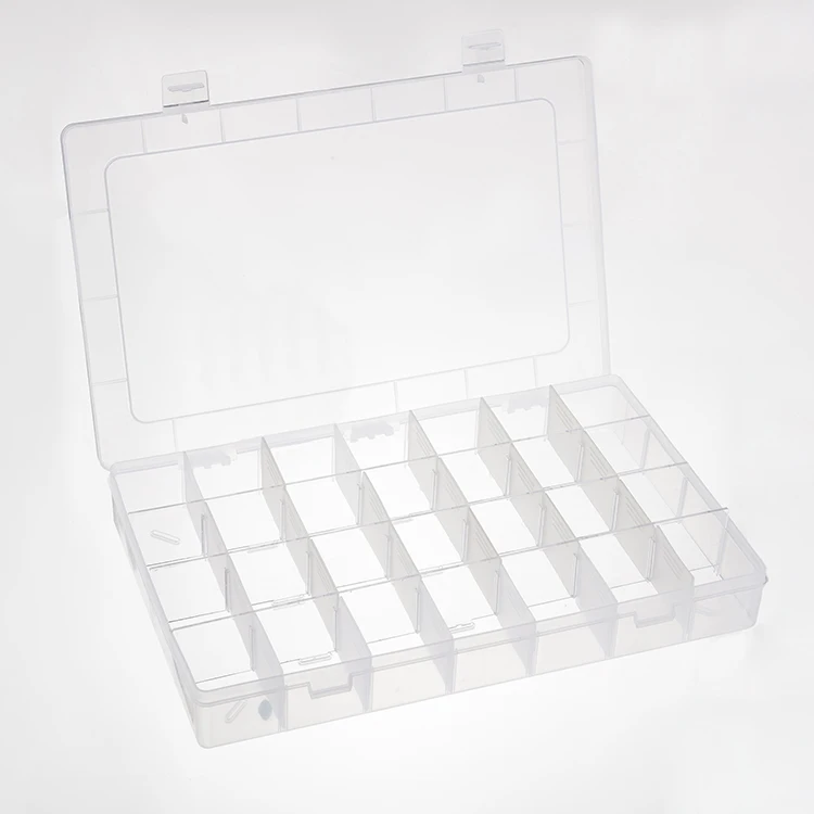 Многофункциональная жесткая пластиковая прозрачная коробка с 28 отделениями, органайзер, коробка для хранения