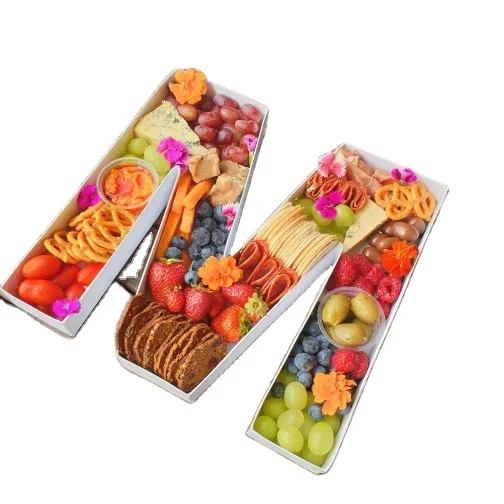 12 inch Paper Alphabet Cardboard Letter Shaped Gift Grazing Boxes For Chocolate Strawberry Cupcake