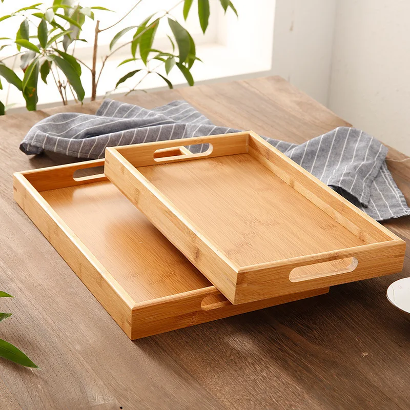rectangular bamboo wood kung fu tea cup tea set tray wooden tray bamboo tray
