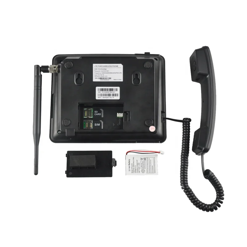 4G VoLTE Fixed Wireless Phone with TNC Antenna and FWP Wireless Phone with Wifi Router Hotspot and SD Card SIM Card Slots