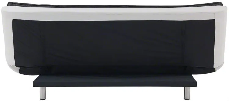 Comfortable duck grey charcoal fabric 3 seater folding sofa bed