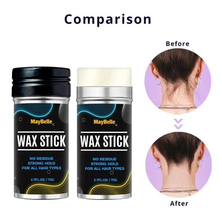 Factory Private Label Hair Smoothing Stick Sleek Polish With Edge Control Strong Hold Wax 2.7oz