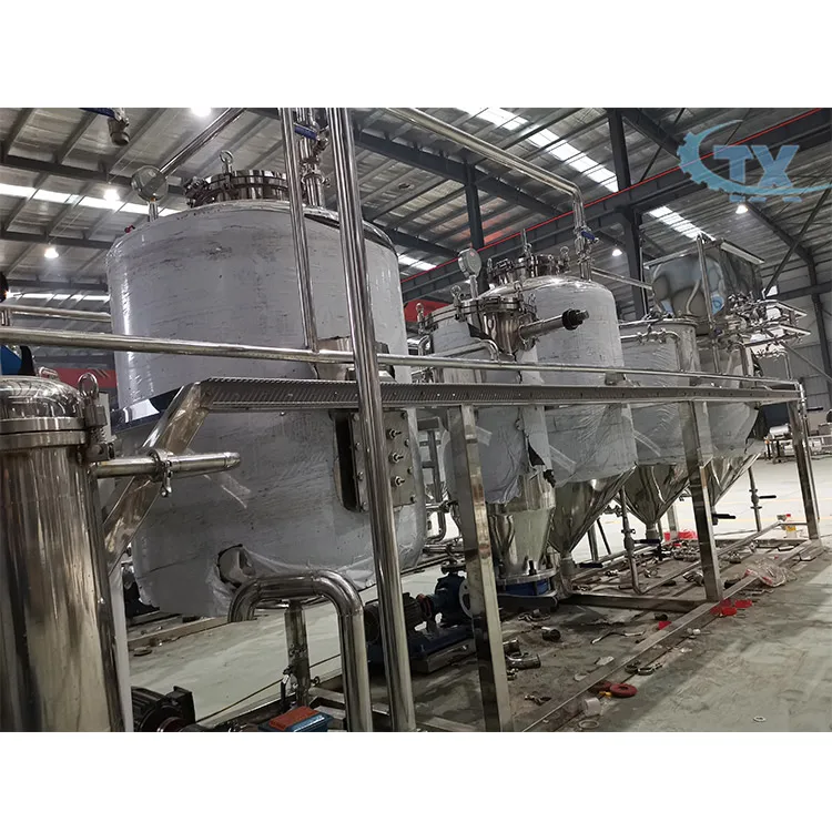 Cottonseed curde oil refining furnace machine pilot plant oil refining plant