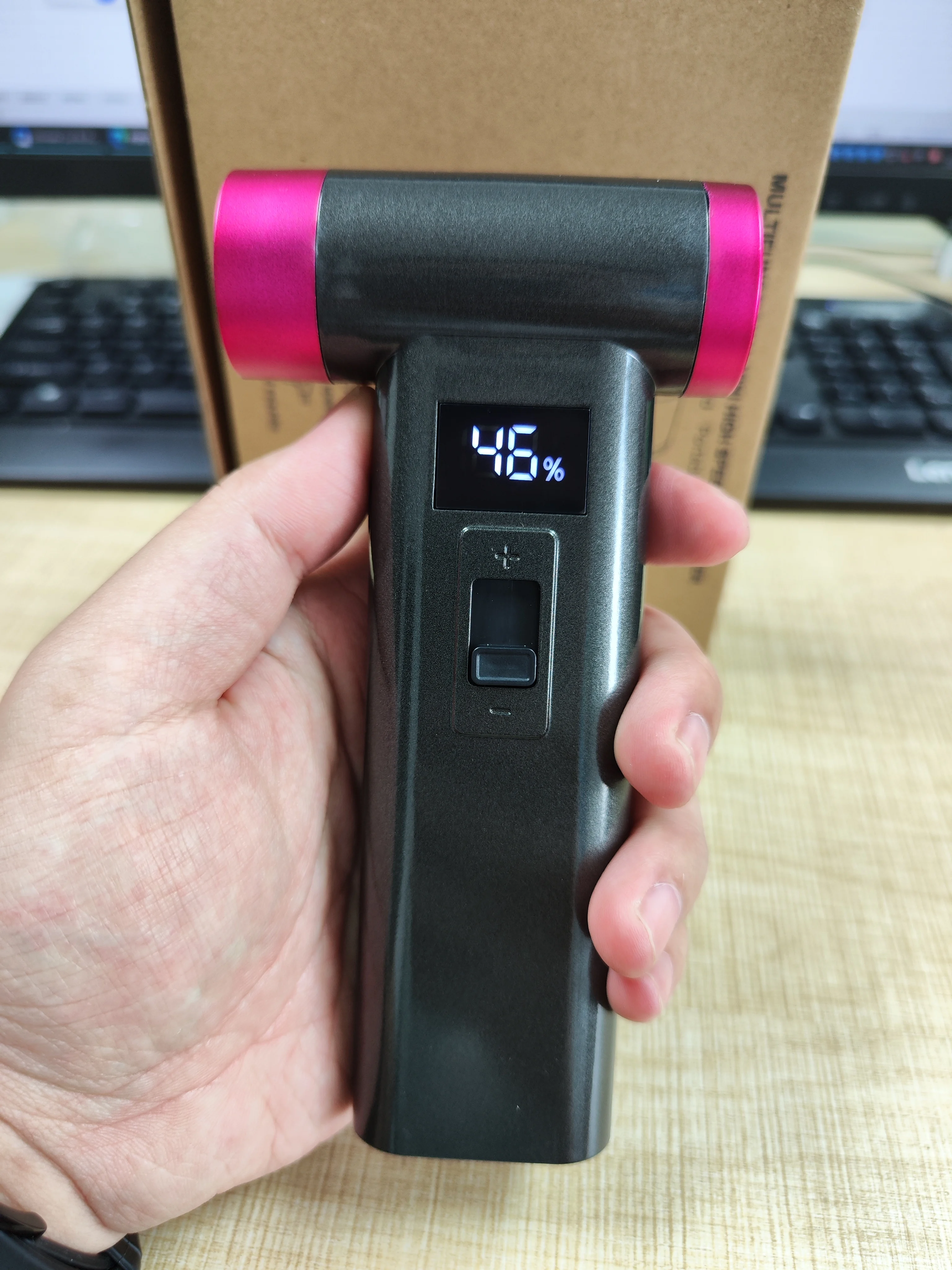 110000 RPM Portable Hair Dryer Turbo Powered Jet Fan Blower LCD Display Air Blower High Speed Mini Blow Dryer 9 Gears