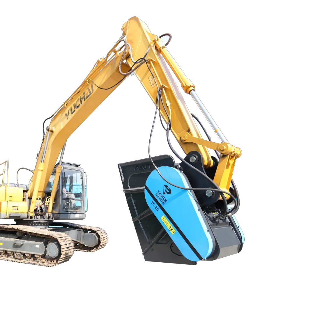 YC-10 Broken in Situ Compact Bucket Strong Structure Jobsite Jaw Stone Crushing Machine for Loader Attachment
