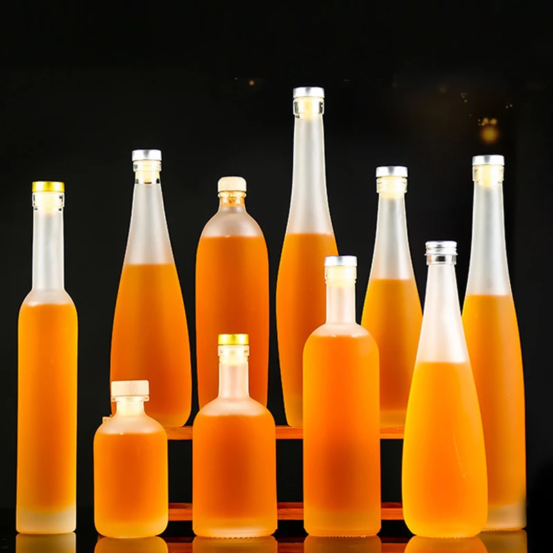 Premium 750ml 750 Ml Frosted Screen Printing Super Flint Round Shape Spirits Liquor Tequila Gin Vodka Glass Bottle