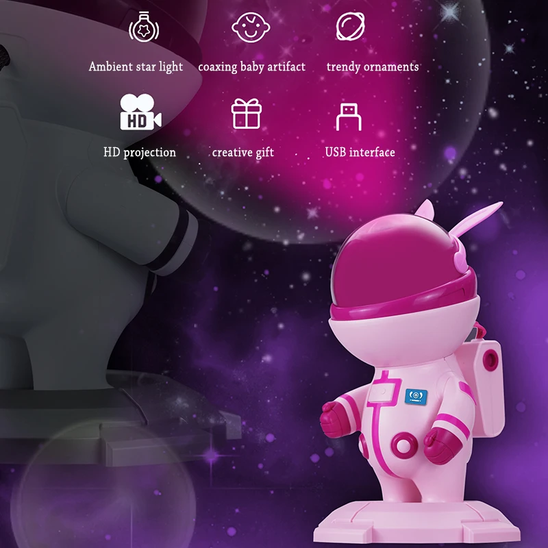 Wholesales Dropshipping Astronaut Starry Projector Star Light Night Light Bedroom Projection Lamp Room Decoration