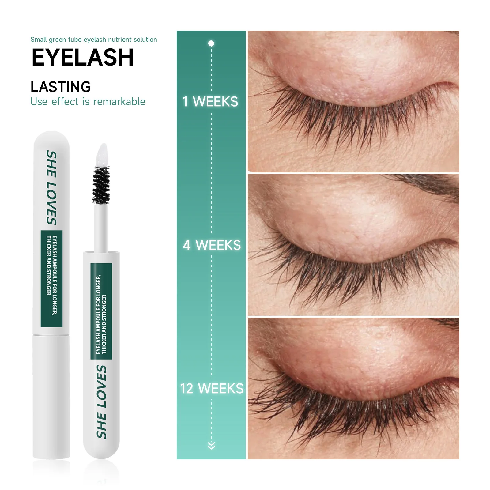 Eyelash growth Nutrient Mascara for Eyelash Lengthening Thickening Gentle Curling Natural Cream Formula for Long Black Eyebrows